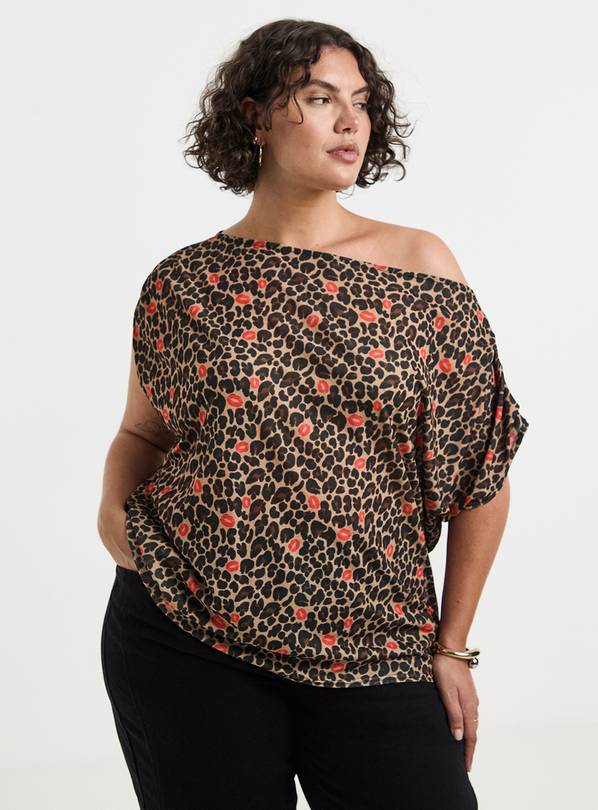 SIMPLY BE Printed Off The Shoulder Mesh Top 28